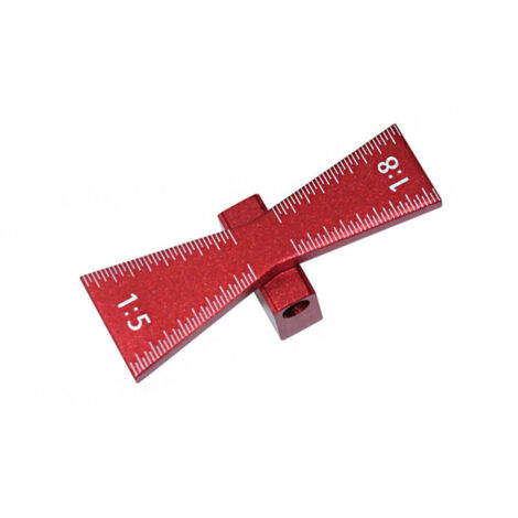 Marcatore per incastri a coda di rondine, strumenti di marcatura, incastro a coda di rondine manuale, utensili ausiliari per la lavorazione del legno (incastro a coda di rondine rosso). (1/4)