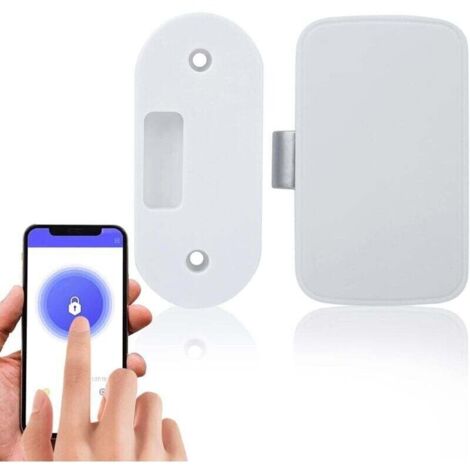 Serratura intelligente Bluetooth per armadietti: chiusura invisibile senza chiave con sblocco remoto tramite app per la sicurezza di schedari, armadi e scarpiere. (1/4)