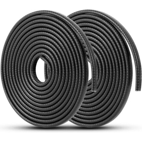 Protezione per portiera auto a forma di U, 10 m, in gomma antiurto, adatta alla maggior parte delle auto (nera) (1/4)