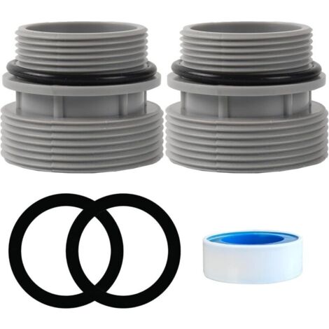 Kit di adattatori per tubo da piscina in 2 pezzi 4560, compatibile con pompe per piscina, da 40 mm a 1 1/2 pollici.