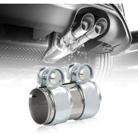 Fascetta doppia per tubo di scarico, Ø55 mm, fascetta doppia universale per tubo di scarico (Ø 55 mm / L: 95 mm) (1/4)