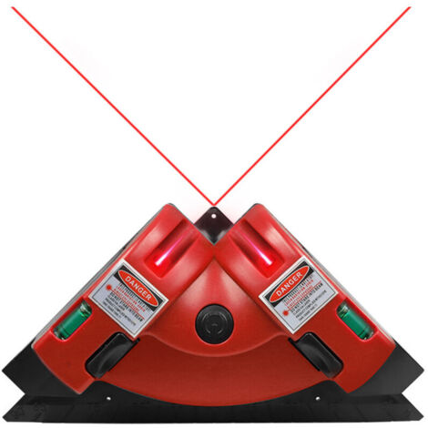 Livella laser a proiezione ad angolo retto, alloggiamento in plastica integrato, livella laser a infrarossi con linee orizzontali e verticali, livella per piastrelle, misuratore di angolo laser, rosso
