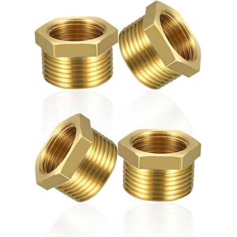 adattatori riduttori in ottone da 1/2 a 3/8 di pollice (filettatura maschio Ø 20 mm x filettatura femmina Ø 15 mm), raccordo filettato da maschio a femmina, raccordo filettato per tubi dell'acqua (da