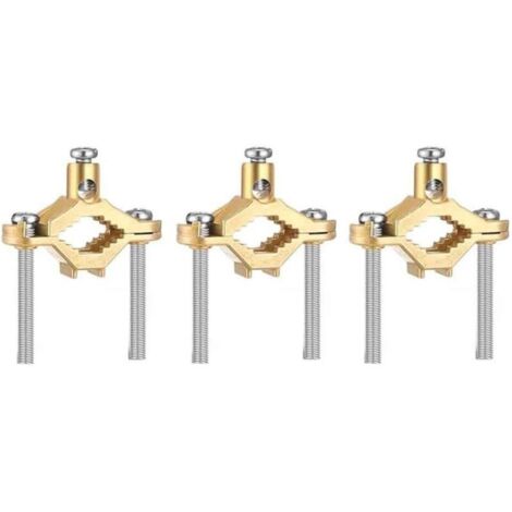 Set di 3 morsetti di messa a terra in lega di rame per un collegamento sicuro - Installazione rapida a vite - Adatti per barre di rame - Supportano cavi da 10 a 2 mm² - Garantiscono una connessione si (1/4)