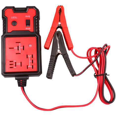 Tester per relè elettronico da 12 V, strumento di diagnosi per batterie auto con clip, relè per auto. (1/4)