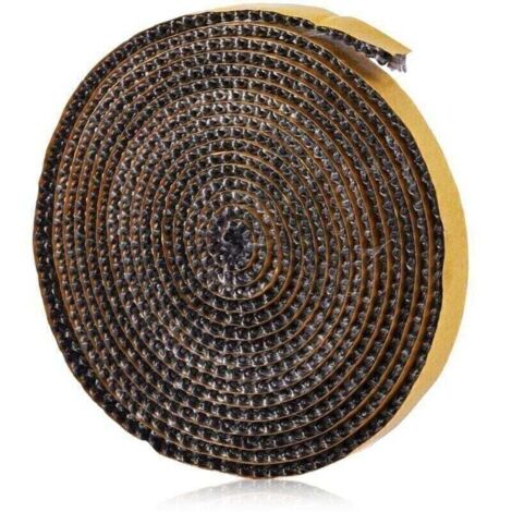 Guarnizione per inserto camino, guarnizioni intrecciate autoadesive per stufe, caminetti, tubi di scarico, sportelli del forno, guarnizioni di tenuta resistenti al calore (3 mm x 20 mm x 2 m)