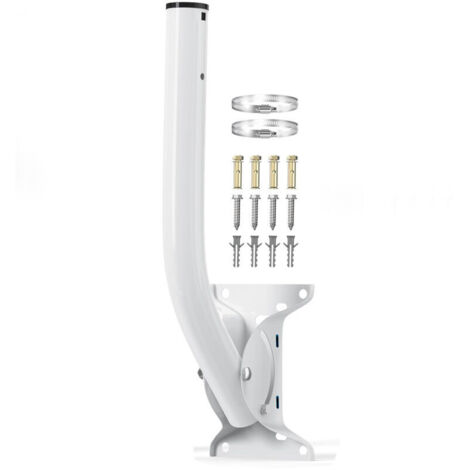 Supporto universale per antenna da 50 cm (19,68 pollici) - Staffa reversibile a forma di J per bridge wireless, supporto da tetto resistente per antenna esterna, ripetitore Wi-Fi, stazione meteorologi