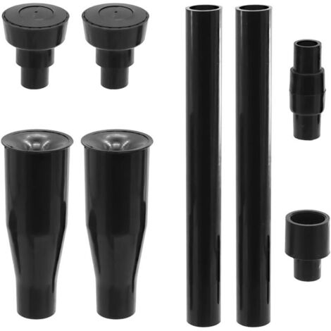 Set di 8 ugelli in plastica per pompe da laghetto, ideali per fontane e cascate da giardino (neri)
