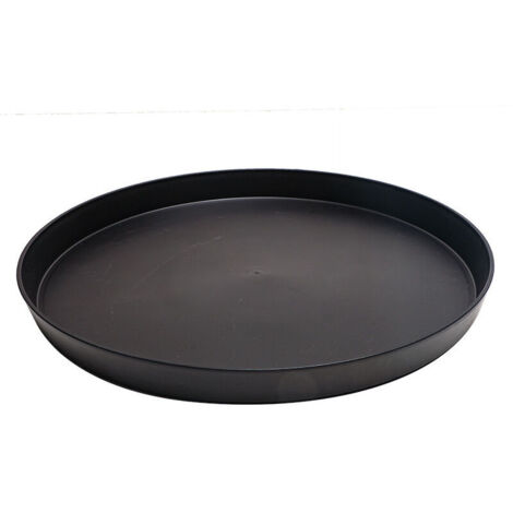 Set di 6 vassoi per piante, vassoi in plastica per l'acqua, vassoi per vasi da fiori da interno, vassoi per vasi da fiori, vaschetta per uccelli, vassoi per la semina, neri, diametro 22,6 cm