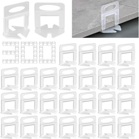 300 distanziatori autolivellanti per piastrelle, distanziatori autolivellanti per piastrelle da 1,5 mm, kit per fughe di piastrelle, sistema di livellamento per piastrelle da pavimento e da rivestimen