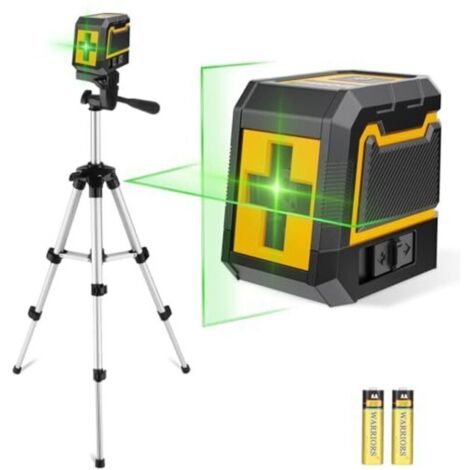 Livella laser a croce con treppiede, livella laser a bolla, livella laser autolivellante a linea verde, livella laser verticale e orizzontale per cantieri e progetti fai-da-te