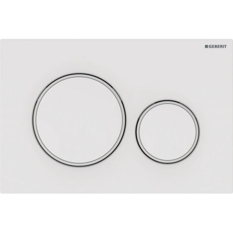 Placca Geberit Sigma20 Round Bianco / Bianco Opaco Doppio Tasto 115.882.11.1 Bianco