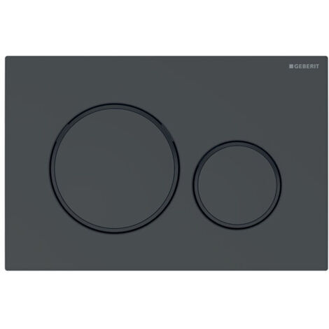 Geberit 115.882.DW.1 - Placca di comando , per risciacquo a 2 quantità, Nero/Nero opaco, 24.6 x 16.4 x 1.2 cm