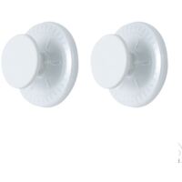 Set di 2 ganci a ventosa, robusti ganci a ventosa per il bagno, ganci a ventosa rotondi senza foratura, rimovibili senza lasciare tracce per piastrelle, porte, vetro, cucina, camera da letto, ecc.