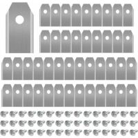 Lama per tosaerba, 45 lame in titanio per tutti i tosaerba robotizzati Husqvarn/Automower/Yardforce/Gardena (3g-0,75mm) con 45 viti, lame di ricambio per i modelli 105, 310, 315,...