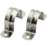 Fascette per tubi in acciaio inossidabile 304 da 50 mm/1,97" 2 pezzi Fascette per tubi a forma di U Fascetta a sella Fascetta per tubi a due fori Fascetta per tubi flessibili