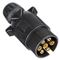 Spina per rimorchio a 7 pin, connettore maschio impermeabile da 12 V a 7 pin per roulotte, camper, auto, barca (estremità a vite)