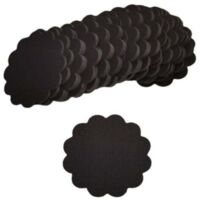 200 etichette regalo in carta kraft nera a forma di ventaglio (diametro 6 cm) per confezioni artigianali
