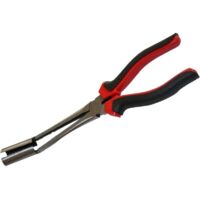 Pinza per terminali di candele per auto, pinza per candele a becco lungo per auto, utensile di serraggio per la rimozione del cavo del cilindro in acciaio al carbonio ad alta tensione, 280 mm