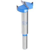 Punte da trapano Forstner da 26 mm, in carburo di tungsteno, per legno, ideali per seghe a tazza e per la foratura di cerniere (blu, grigio)