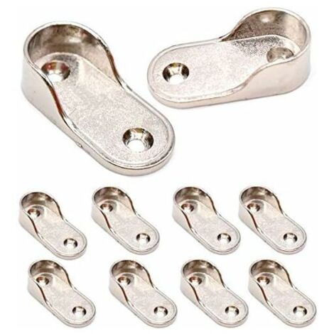 10 supports de cintres, barres de support latérales pour tringles à vêtements (Ni) (1/5)