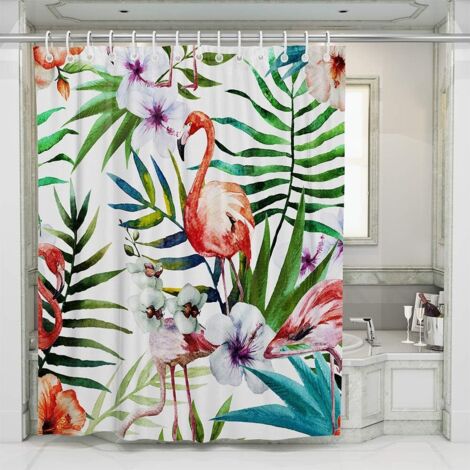 Le rideau de douche est résistant à la décoloration et fabriqué en polyester durable. (1/5)
