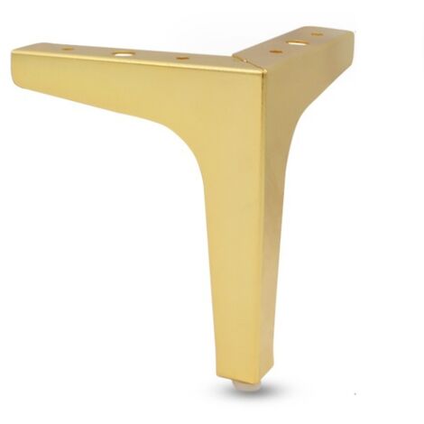 Pieds de canapé en métal dorés (10 cm), lot de 4, style moderne. (1/5)