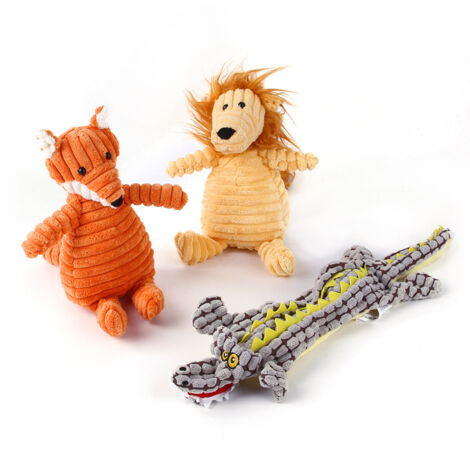 Ensemble de 3 jouets pour chien : jouet couineur, jouet à mâcher en peluche pour petits chiens (1/5)