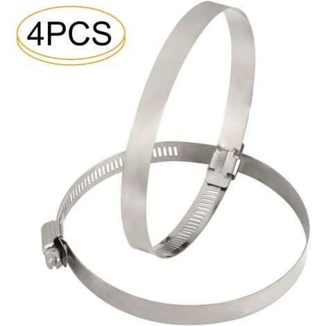 Colliers de serrage réglables en acier inoxydable de 150 mm pour la fixation de tuyaux flexibles (1/5)