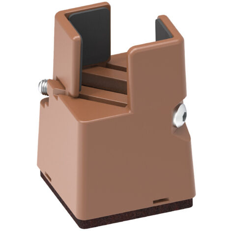 Lot de 4 pieds de meuble réglables, marron, hauteur 50 mm, adaptés (1/5)