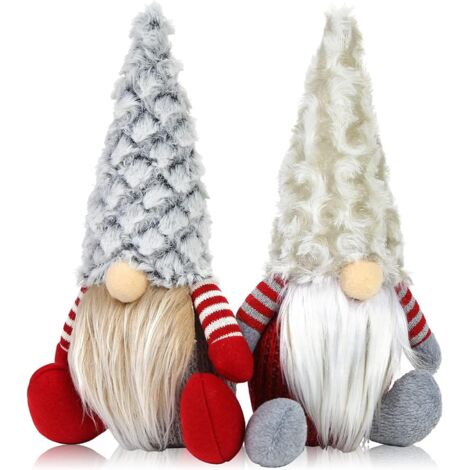 Peluche elfe de Noël, charmantes poupées assises faites à la main (1/5)