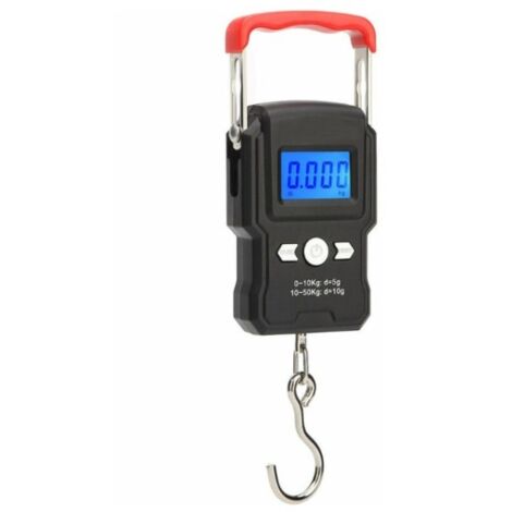 Balance suspendue avec crochet, double précision, rétroéclairage LCD, 50 kg/5 g (1/2)