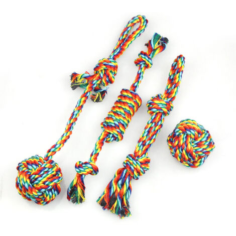(Lot de 4) Jouet pour chien, jouet à mâcher en corde (1/5)