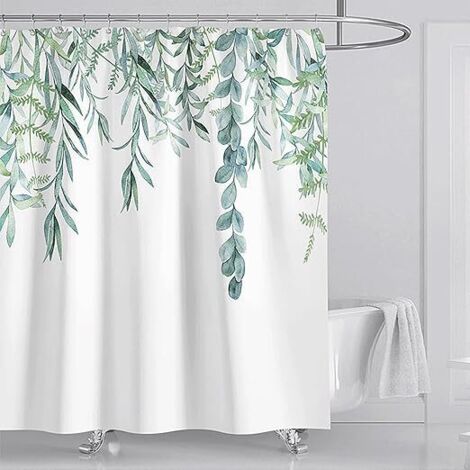Rideau de douche (1 pièce), imperméable et résistant à la moisissure, en polyester. (1/4)