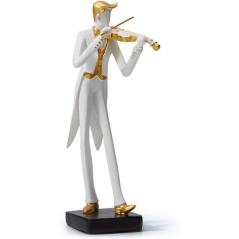 Figurine de musicien, sculpture, statue musicale, décoration, violon en résine synthétique (1/5)