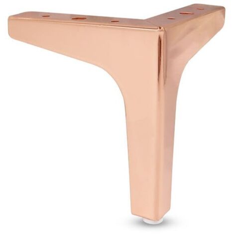 Pieds de canapé en métal (or rose) de 10 cm, lot de 4, style moderne (1/5)