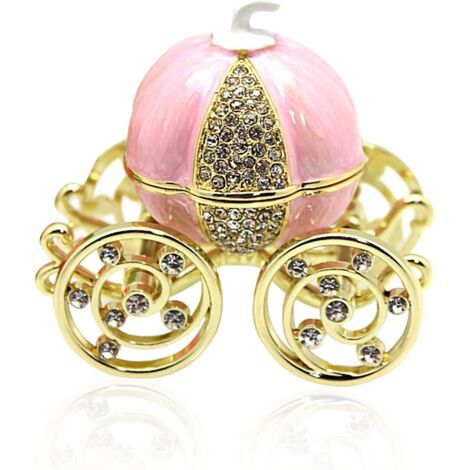 Boîte à bijoux rose – 7,1 cm × 4,8 cm × 6,6 cm (1/5)
