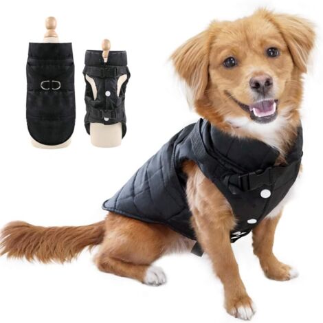 Manteaux d'hiver pour chiens, imperméables et chauds, avec ouverture pour harnais, manteau pour chiot (1/5)