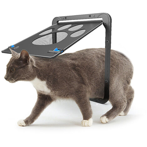 Porte moustiquaire pour chat, porte intérieure 24 cm x 29 cm, porte moustiquaire verrouillable (1/3)