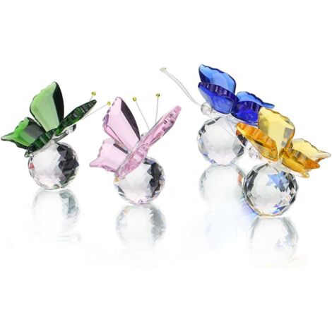 Presse-papier papillon en cristal, figurine en verre, objet de collection artisanal A (1/5)