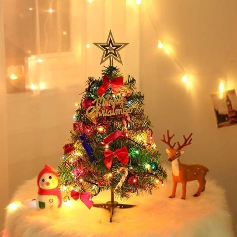 Sapin de Noël artificiel de 50 cm, mini sapin de Noël avec guirlande féerique (1/5)