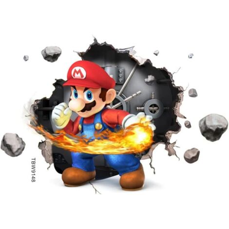 Stickers muraux 3D Mario, stickers muraux 3D pour chambres d'enfants, autocollants (1/5)