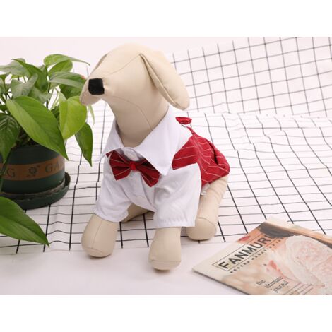 Combinaison pour chien de petite et moyenne taille, rouge (recommandée pour les chiens de 4,5 à 5,5 kg), (1/5)