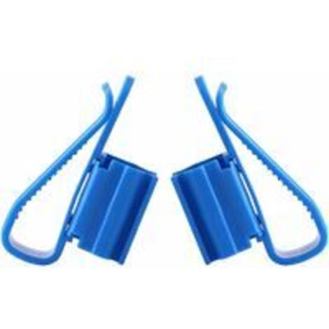 2 colliers de serrage bleus, colliers de serrage réglables en plastique pour tuyau d'arrosage (1/5)