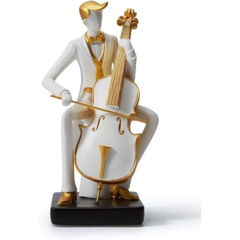 Figurine de musicien, sculpture, statue musicale, décoration, résine, piano (1/5)