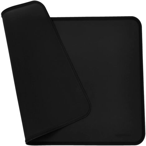 Tapis de gamelle imperméable en silicone pour animaux, 48 x 30 cm, noir, épais (1/4)