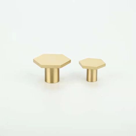 Lot de 10 boutons de meuble modernes en laiton brossé, de 30 x 21 mm. (1/5)