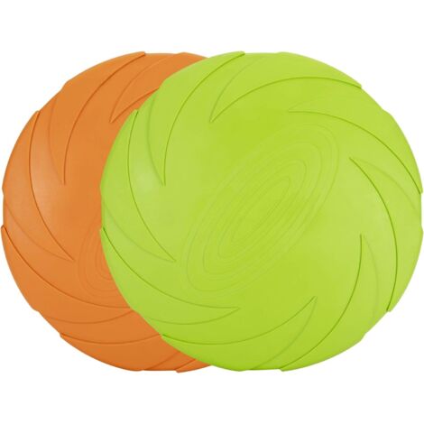 Lot de 2 frisbees de 18 cm en caoutchouc naturel pour enfants (1/4)