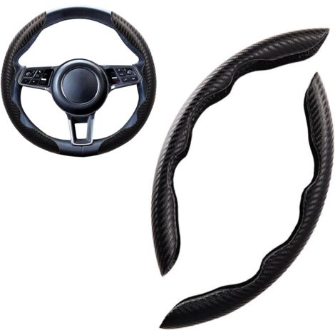 Housse de volant pour voiture de sport, forme ronde et universelle, en daim/environ. (1/5)