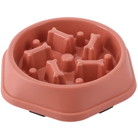 Gamelle rose pour chien, gamelle anti-ballonnements, interactive (1/5)